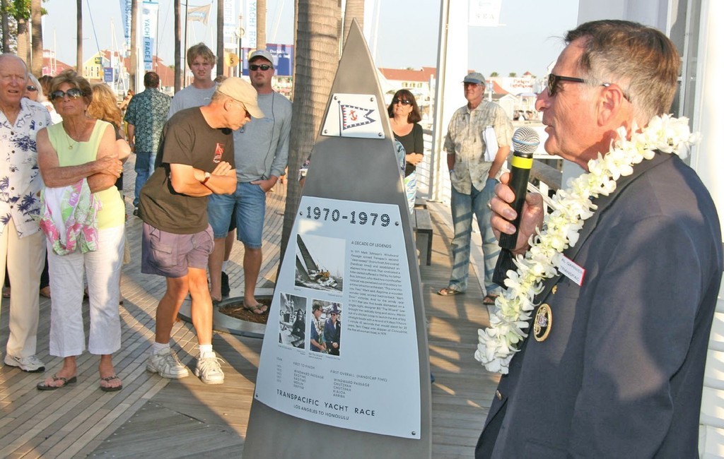 Transpac Commodore Al Garnier in dedication ceremonies   © Rich Roberts http://www.UnderTheSunPhotos.com