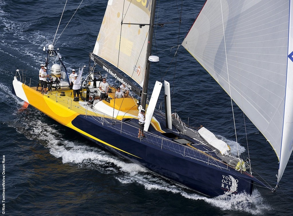 Team Russia at the start of leg 3 of the Volvo Ocean race, from Cochin, India to Singapore © Rick Tomlinson/Volvo Ocean Race http://www.volvooceanrace.com