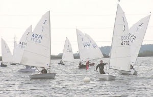 Solo leaders mark rounding photo copyright Solo Assoc http://www.solosailing.co.uk taken at  and featuring the  class