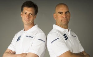 Skippers Anders Lewander and John Kostecki. Two competitive crews in the race will make training and boat improvements more efficient. photo copyright Ericsson Racing Team  taken at  and featuring the  class
