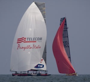 Luna Rossa and Team China racing. Photo: Heike Schwab - 2007 Louis Vuitton Cup photo copyright China Team / 2007 Americas Cup http://www.china-team.org taken at  and featuring the  class
