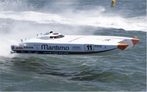 Maritimo looking for a win - Australian Offshore Powerboats photo copyright John Wheatley for AOPC http://www.aopc.com.au/ taken at  and featuring the  class