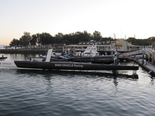 BOR90 dockside in San Diego by Peter Rusch  © BMW Oracle Racing http://bmworacleracing.com