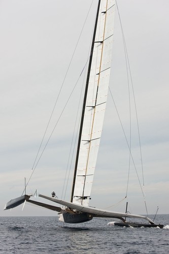 The two warring teams have each managed to produce a big jump in large scale sailing technology © BMW Oracle Racing Photo Gilles Martin-Raget http://www.bmworacleracing.com