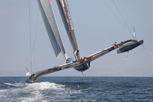 America’s Cup - BMW ORACLE Racing - 90 ft Trimaran testings © BMW Oracle Racing Photo Gilles Martin-Raget http://www.bmworacleracing.com