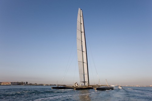 Coutts says that both Alinghi5 and BOR90/USA are light air moded, but A5 particularly so. © BMW Oracle Racing Photo Gilles Martin-Raget http://www.bmworacleracing.com
