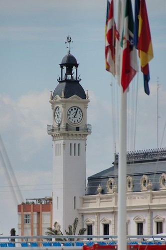 Time ticks by on the clock tower in Valencia. Time almost ran out for the 33rd America’s Cup on Thursday © MCC McCamp