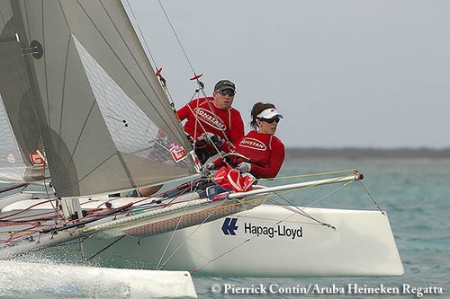 Richard Allen and Ellen Foreshaw (GBR) Aruba Heineken Catamaran Regatta  © Pierrick Contin www.pierrickcontin.com