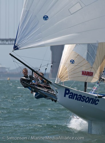 The 18ft skiffs will be featured at Pier 39, San Francisco  © Erik Simonson/ h2oshots.com