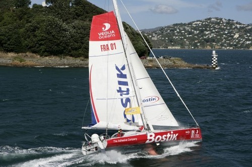 Bostik arriving in Wellington last year on her Southern Hemisphere reconnaissance © Jean-Marie Liot - SailingOne www.sailingone.com