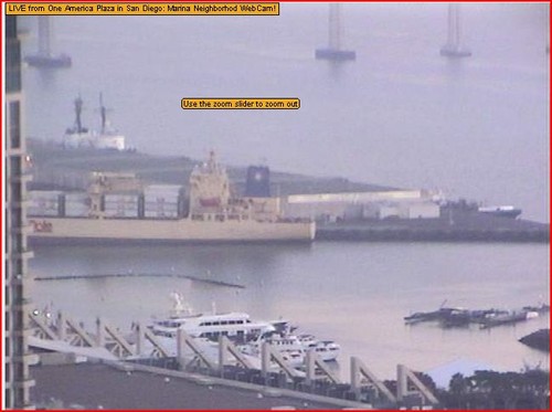 The dismasted BOR90 enters the dock at San Diego © SW