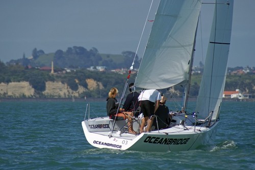 Sarah Toothill (BBYC) is one of two women skippers in the 20 strong 2008 Club Marine NZ Keelboat Nationals © Richard Gladwell www.photosport.co.nz