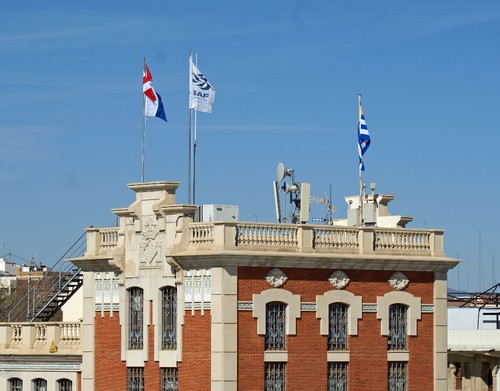 The postponement flag flies over the Race management office in Valencia - Race 2 America’s Cup 2010 © Richard Gladwell www.photosport.co.nz