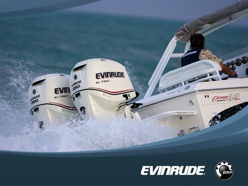 Evinrude E-TEC new models for the company’s 100 year celebrations. © Jeni Bone