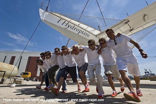 l’Hydroptère prepares for 50kts record attempt © Guilain GRENIER/www.martin-raget.com www.martin-raget.com