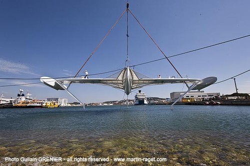 l’Hydroptère prepares for 50kts record attempt © Guilain GRENIER/www.martin-raget.com www.martin-raget.com