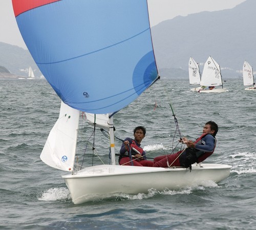 Villena/Tayong (PHI, 420), 2nd place Open division, HKSF International Open Dinghy Regatta 2007  © Guy Nowell http://www.guynowell.com
