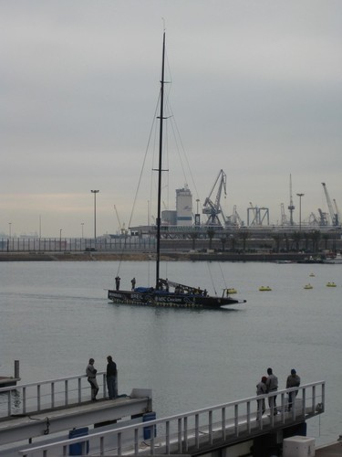 Shosholoza leaves the dock in cold Valencia  © Event Media