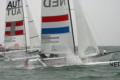 One sight that won’t be seen in 2012 is the spectacular Tornado whose medal race featured in the award winning video of the 2008 Olympics  © Richard Gladwell www.photosport.co.nz