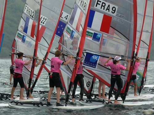Crowd scene on Day 1 of the Womens RS:X Europeans, Brest, France © Claude Breton