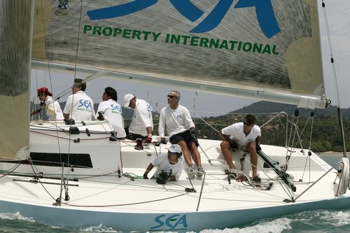 Six Senses Phuket Raceweek 2008. Jeff Davison steers Madame Butterfly to a strong 2nd place in the IRC 2 division. © Guy Nowell http://www.guynowell.com