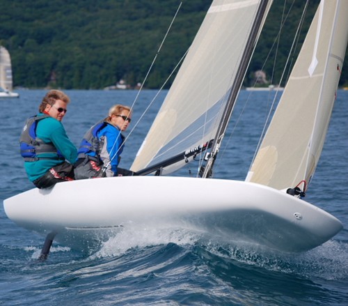 Third overall, Mike and Stephanie Dow - 2009 Melges 17 U.S. National Championship © Andy Burdick