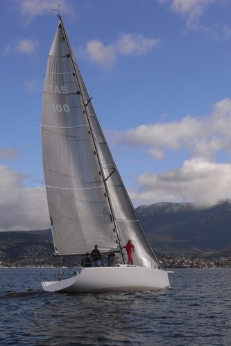 Crotty Dental and Legal, winner of the 2008 Launceston Hobart Race, finished under emergency steering, but still gave the race record a hammering. © Event Media