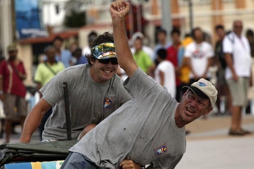 Raja Muda Selangor International Regatta 2008. Penang Trishaw Races. You beauty! Quantum racing. © Guy Nowell http://www.guynowell.com
