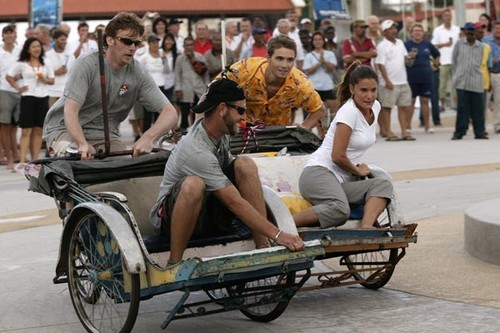 Raja Muda Selangor International Regatta 2008. Penang Trishaw Races - Yasooda tries a little barging at the mark © Guy Nowell http://www.guynowell.com