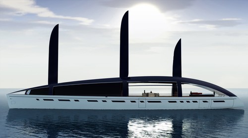 Solarsails technology and Hybrid Marine Power designed and patented by Solar Sailor Pty Ltd. © SW