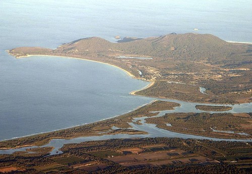South West Rocks from the air showing entrance © SW