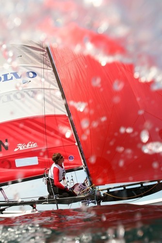 Mark Pataky (Helm) and Jonathan Russel Scott from Canada competing in the Hobie class on the third day of racing at this years Volvo Youth Sailing ISAF World Championship 2007. © onEdition http://www.onEdition.com