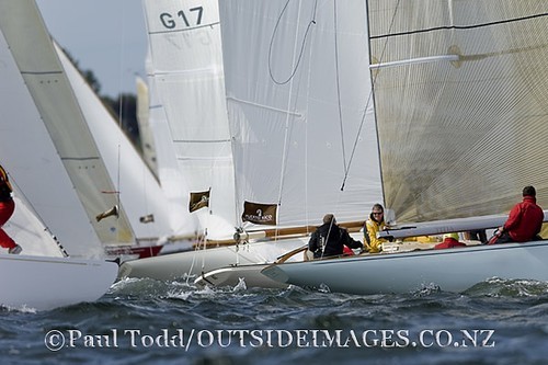 The 6 Metre worlds 2009 in Newport Rhode Island. Thursday 3rd day of racing.<br />
Strong breeze and current met the 6mR World Cup fleet again today, which kept the racing inside Narragansett Bay just north of Gould Island. For the second and third races of the day the course was shortened to 1.2 nm leg. Three races were completed in the Modern Division while the Classics completed two. &copy; Paul Todd/Outside Images http://www.outsideimages.com