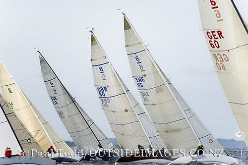 The 6 Metre worlds 2009 in Newport Rhode Island. Thursday 3rd day of racing.<br />
Strong breeze and current met the 6mR World Cup fleet again today, which kept the racing inside Narragansett Bay just north of Gould Island. For the second and third races of the day the course was shortened to 1.2 nm leg. Three races were completed in the Modern Division while the Classics completed two. &copy; Paul Todd/Outside Images http://www.outsideimages.com