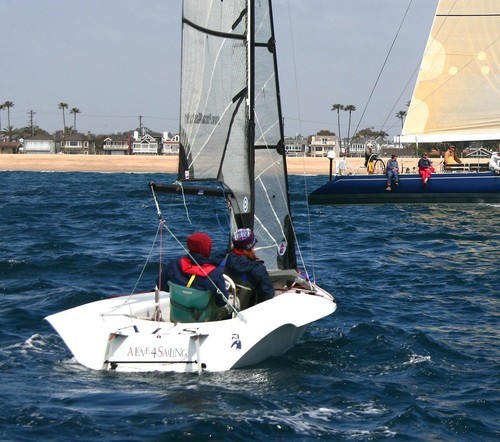 Balboa YC’s U.S. Paralympian Nick Scandone had his SKUD out for the start Saturday. © Rich Roberts http://www.UnderTheSunPhotos.com