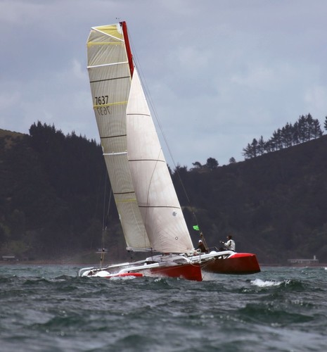 Lucifer in high winds at Bay of Islands Sailing Regatta, Day 3 © Cathy Vercoe LuvMyBoat.com http://www.luvmyboat.com