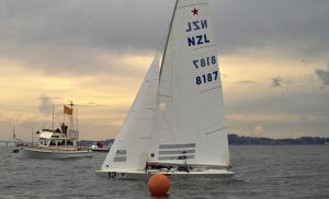 Hamish Pepper and Carl Williams get the finishing gun at the end of Race 4 of the 2006 Star Worlds photo copyright Chuck Lantz http://www.ChuckLantz.com taken at  and featuring the  class