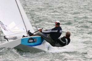 Iain Percy and Steve Mitchell (GBR) had a nightmare of a day at San Francisco finishing 35th. photo copyright Chris Ray:Shutterfly.com www.crayivp.com taken at  and featuring the  class