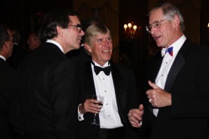 Lee Tawney and Dick Franyo of the National Sailing Hall of Fame (Annapolis, Md.) with Rich du Moulin photo copyright Kimberly Holcombe/Rolex taken at  and featuring the  class