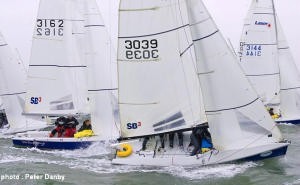 Laser-SB3 fleet at Garmin Hamble Winter Series photo copyright Peter Danby http://www.peterdanby.com taken at  and featuring the  class