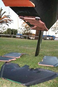 Blown-tyre © Sailrocket http://www.sailrocket.com