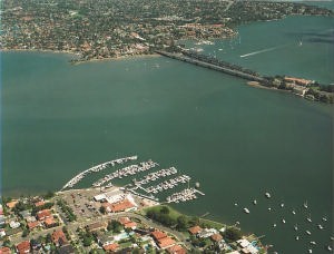 St George Motor Boat Club with Tom Uglys VBridge in distance - St George Motor Boat Club photo copyright SW taken at  and featuring the  class
