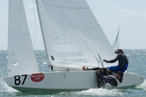 David Giles (AUS) hard at work down the side of the Southern racing Star, skippered by Hamish pepper (NZL). photo copyright Fried Elliott http://www.friedbits.com taken at  and featuring the  class