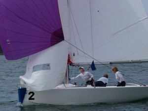 Team Bethwaite on the finish - 2006 Womens Match Racing Championship photo copyright Aline Van Haren  taken at  and featuring the  class