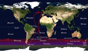 The Golden Globe race route photo copyright SW taken at  and featuring the  class