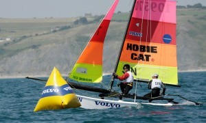 
The Singapore Hobie 16 crew is part of an intense development program underway. In the past month they have won four world championships in Youth classes. photo copyright onEdition http://www.onEdition.com taken at  and featuring the  class