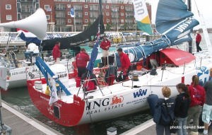 Volvo Ocean Boats in Gunwharf Quays, Portsmouth photo copyright Volvo Ocean Race http://www.volvooceanrace.com taken at  and featuring the  class