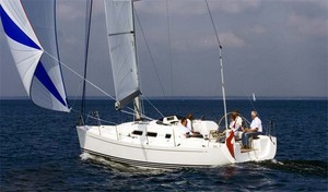 The new X 34 under Gennaker, from aft photo copyright X Yachts . www.x-yachts.com taken at  and featuring the  class