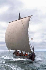 The Sea Stallion under sail. Photo: Werner Karrasch, Vikingeskibsmuseet i Roskilde photo copyright  SW taken at  and featuring the  class