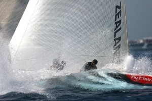 Race Five - America's cup - Team Emirate NZ surfing photo copyright  Max Ranchi Photography http://www.maxranchi.com taken at  and featuring the  class